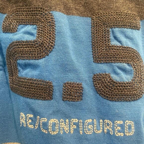 Vintage Esprit Rugby Shirt Men S Blue Striped Stitched Embroidered Urban Fit NWT - Picture 2 of 14